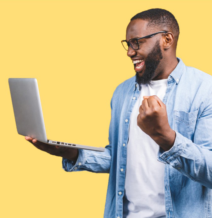Man with laptop